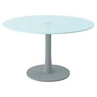 Table ronde Quadrifoglio - pied tulipe - Ø 120 cm - verre