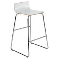 Bar stool Panama, stackable, white