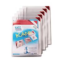 Pack de 5 bolsas adesivas porta-anúncios Kang Tarifold - A5 - 200 μ