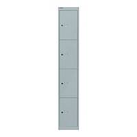 Bisley office locker with 4 compartments white