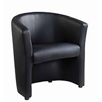 London Black Faux Leather Tub Chair - Delivery Only - Excludes Northern Ireland
