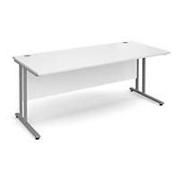 Maestro 25 SL straight desk 1600mm x 800mm white - Delivery Only - Excludes NI