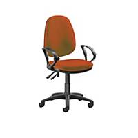 Origin High Back Operators Chair w/Arms Orange