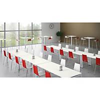 Spoon breakroom chair white/red - pack of 2