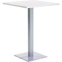 Table carrée haute Eol, l 80 x L 80 x H 105 cm, blanche