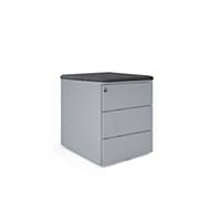 Mobile metal pedestal with 3 drawers 42 x 58,1 x 55,5 cm white