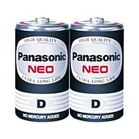 PANASONIC NEO ถ่านคาร์บอนซิงค์ R20NT/2SL 1.5 โวลต์ 2 ก้อน