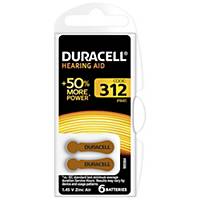 Duracell hoorapparaat batterij 312 bruin, per 6 batterijen