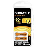 Duracell hearing aid 13 orange - pack of 6