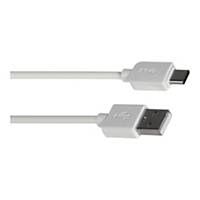 Kabel USB-A - USB-C M-M MACLEAN, 1 m, biały