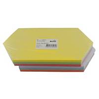 Presentation cards, rhombuses 20 x 9,5 cm, ass. colours, package of 300 pcs