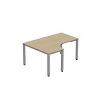 Pracovný stôl v tvare L - ľavý Easy Space, 120 x 180 x 60 x 80cm, javor