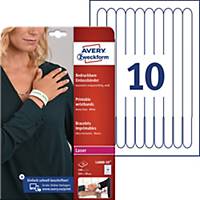 Avery Zweckform L4000-10 Einlassbänder, 265 x 18mm, weiß, 10 Stk/Blatt