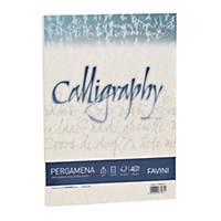 Carta colorata pergamena Favini Callygraphy A4 190g/mq sabbia - risma 50 fogli