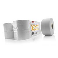 Satino Comfort Jumbo rol toiletpapier, 2-laags, 486 vellen, pak van 12 rollen