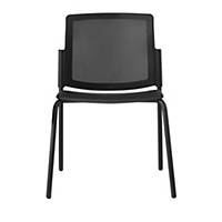 Cadeira de receção Lyreco LGM40 - Apoio maia - preto - Pacote de 4