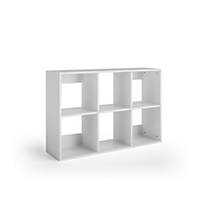 Livraria Lyreco - 6 compartimentos - 1280 x 860 mm - branco/branco
