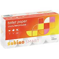 Toilettenpapier Satino, 3-lagig, weiß, 8 Stück