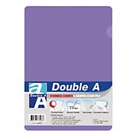 Double A Plastic Folder A4 Purple - Pack of 12