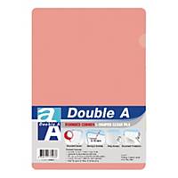 Double A 膠文件套A4 粉紅色 - 每包12個