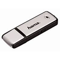 Hama USB-Stick 108062 Fancy, USB 2.0, Speicherkapazität: 64GB, silber/schwarz