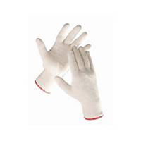 Textilné rukavice Cerva Auklet, veľkosť 7, biele, 12 párov