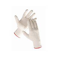 Textilné rukavice Cerva Auklet, veľkosť 10, biele, 12 párov