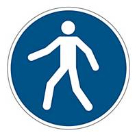 DURABLE biztonsági figyelmeztető címkék padlóra   Gyalogos közlekedés  