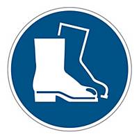 Výstražná samolepka Durable  Príkaz na použitie ochrannej obuvi 