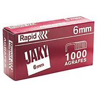 Agrafe Rapid Jaky - 6 mm - cuivrée - boîte de 1000