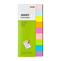 STICK N by Hopax öntapadó jelölőlap, 50 x 12 mm, neon/pasztell, 450 lap/csomag