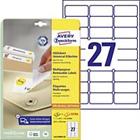 Avery Zweckform L4737REV Universal-Etiketten, 63,5 x 29,6mm, weiß, 820 Stk/Pack