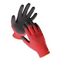 Rękawice F&F Hs-04-016, Czerwono-czarne, Rozmiar 6, 12 par