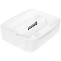Store box leitz, my box, B307 x H101 x D375, with handle, white