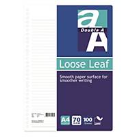 Double A A4 Loose Leaf Paper - Pack of 100 Sheets