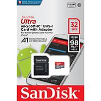 Sandisk 32GB Ultra Microsdhc A1 UHS-1 with Adapter