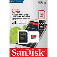 Sandisk 128GB Ultra Microsdxc A1 UHS-1 with SD Card Adapter