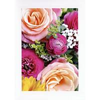 Doppelkarte ABC, 148x210 mm, Blumen, blanko