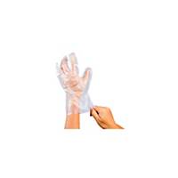 Caja de 100 guantes desechables transparentes - polietileno - talla única