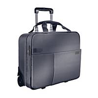 Leitz Complete 15,6“ gurulós bőrönd laptop rekesszel, ezüst
