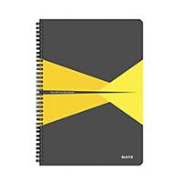 Zápisník Leitz 4496 Office, A4, linkovaný, 180 stran, PP, žlutý