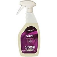 Disinfectant cleaner Diversey Sure, 0.75l, biodegradable, pack of 6 pieces