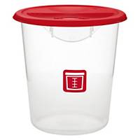 LID F/ROUND CONTAINER 7.6L RED