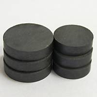 Černé magnety, průměr 16 mm, 50 kusů