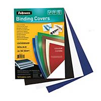Pack 50 capas de encadernação Fellowes - A4 - cartolina gofrada - azul