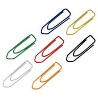 Lyreco paper clips steel 25mm assorti - box of 100