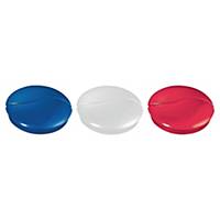 Lyreco round magnets 27mm assorted color magnets  - box of 6