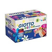 Tempera a base d acqua Giotto in barattolo 25 ml colori assortiti - conf. 6