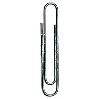 Paperclip Lyreco, 50mm, waved, galvanized, 100 Pieces