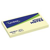 Lyreco plain yellow sticky notes 127 x 76 mm